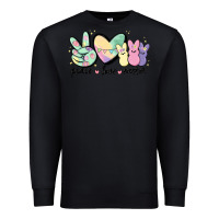 Black peace love peeps Premium Sweatshirt - MaliasSmallBusiness