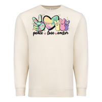 Sandshell peace love peeps Premium Sweatshirt - MaliasSmallBusiness