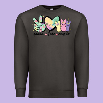 Peace Love Peeps Premium Sweatshirt Designed By Maliassmallbusiness
