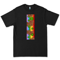 Black St. Patrick's Day Western Shamrock Leopard Rainbow Premium Tee - Artiststas