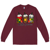 Burgundy hello summer Long Sleeve Tee - CowhideDigitalArt