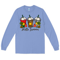 Colony Blue hello summer Long Sleeve Tee - CowhideDigitalArt