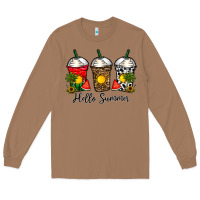 Toasted Coconut hello summer Long Sleeve Tee - CowhideDigitalArt