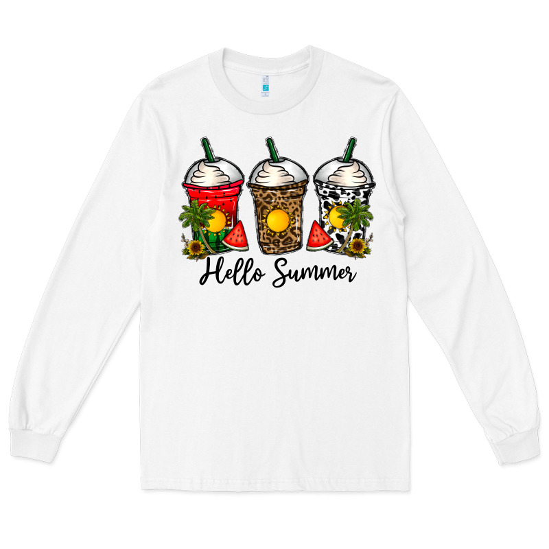Hello Summer Long Sleeve Tee by CowhideDigitalArt | Teevron