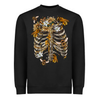 Black Flower rib cage bees Heavyweight Sweatshirt - RanaPortraitStore