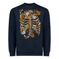 Navy Flower rib cage bees Heavyweight Sweatshirt - RanaPortraitStore