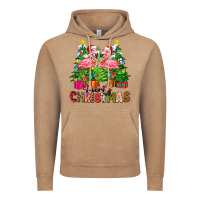 Vintage Coffee merry christmas flamingo Vintage Hoodie - Zillion Design Studio