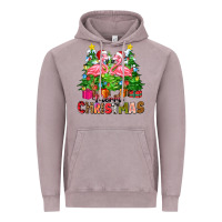 Vintage Zinc merry christmas flamingo Vintage Hoodie - Zillion Design Studio
