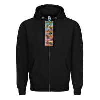 Black dinosaurs pen wrap Zipper Hoodie - Artiststas