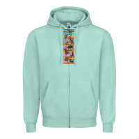 Seafoam dinosaurs pen wrap Zipper Hoodie - Artiststas