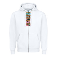 White dinosaurs pen wrap Zipper Hoodie - Artiststas