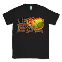Black peace love tennis Classic Tee - RacoonDesign