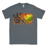 Charcoal Heather peace love tennis Classic Tee - RacoonDesign