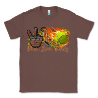 Chestnut peace love tennis Classic Tee - RacoonDesign