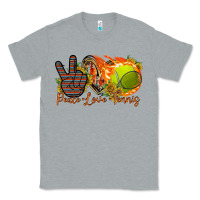 Heather Grey peace love tennis Classic Tee - RacoonDesign