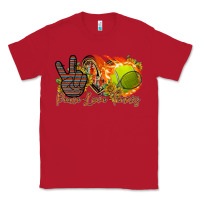 Red peace love tennis Classic Tee - RacoonDesign