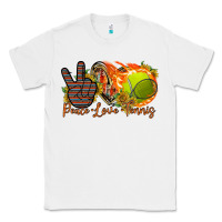 White peace love tennis Classic Tee - RacoonDesign