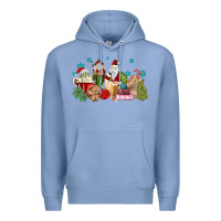 Colony Blue santa coffee Premium Hoodie - MaliasSmallBusiness