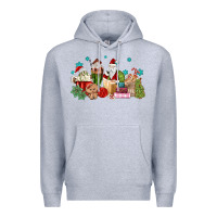 Heather Grey santa coffee Premium Hoodie - MaliasSmallBusiness