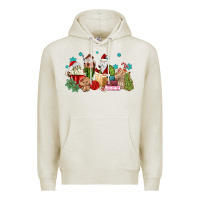 Oatmeal Heather santa coffee Premium Hoodie - MaliasSmallBusiness