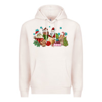 Pale Pink santa coffee Premium Hoodie - MaliasSmallBusiness