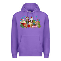 Purple santa coffee Premium Hoodie - MaliasSmallBusiness