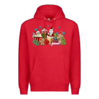 Red santa coffee Premium Hoodie - MaliasSmallBusiness