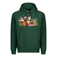 Sports Green santa coffee Premium Hoodie - MaliasSmallBusiness