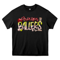 Black raising ballers Heavy Core Tee - RacoonDesign