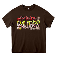 Chocolate Brown raising ballers Heavy Core Tee - RacoonDesign