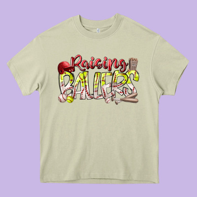 Raising Ballers Heavy Core Tee Designed By Racoondesign