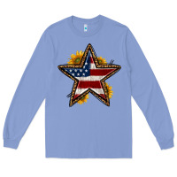 Colony Blue western 4th of july star Long Sleeve Tee - HRA Design Shop