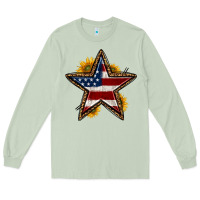Matcha western 4th of july star Long Sleeve Tee - HRA Design Shop