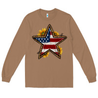 Toasted Coconut western 4th of july star Long Sleeve Tee - HRA Design Shop