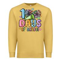 Antique Gold 100 days of school cheer Premium Sweatshirt - MaliasSmallBusiness