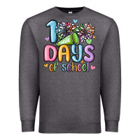 Charcoal Heather 100 days of school cheer Premium Sweatshirt - MaliasSmallBusiness