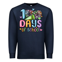 Navy 100 days of school cheer Premium Sweatshirt - MaliasSmallBusiness