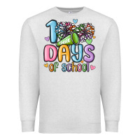 Oatmeal Heather 100 days of school cheer Premium Sweatshirt - MaliasSmallBusiness