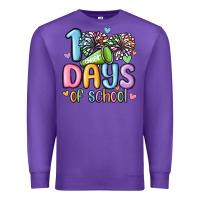 Purple 100 days of school cheer Premium Sweatshirt - MaliasSmallBusiness