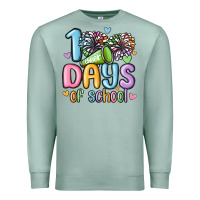 Seafoam 100 days of school cheer Premium Sweatshirt - MaliasSmallBusiness