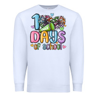 White 100 days of school cheer Premium Sweatshirt - MaliasSmallBusiness