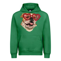 Emerald English bulldog with love glass Urban Hoodie - RanaPortraitStore