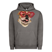 English Bulldog With Love Glass Urban Hoodie | Teevron