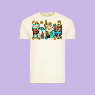 Blessed Coffee Cups Vintage Tee Designed By Zillion Design Studio