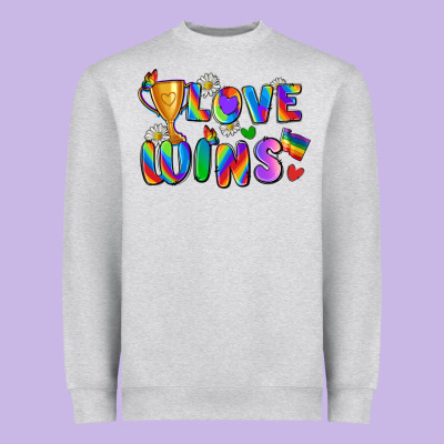 Love Wins Heavyweight Sweatshirt Designed By Zillion Design Studio
