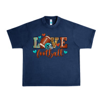 Navy love football Urban Heavy Tee - Zillion Design Studio