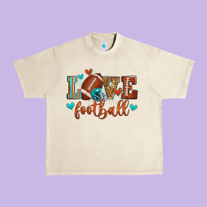 Love Football Urban Heavy Tee Designed By Zillion Design Studio