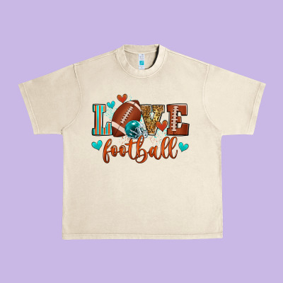 Love Football Urban Heavy Tee Designed By Zillion Design Studio