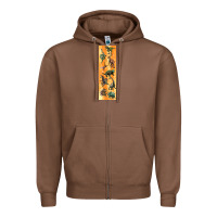Chestnut dinosaurs pen wrap Zipper Hoodie - Artiststas
