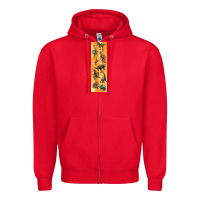 Red dinosaurs pen wrap Zipper Hoodie - Artiststas